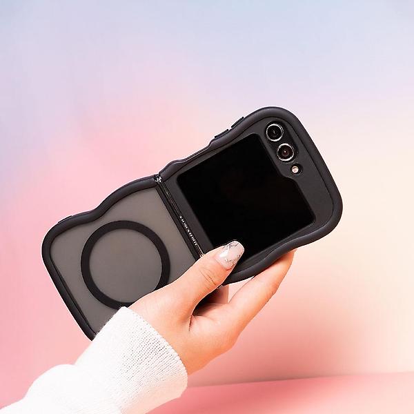  갤럭시 Z플립4 맥세이프 물결 웨이브 매트 케이스