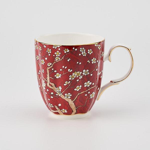  티로직 펌킨 골드림 머그컵 레드체리 300ml 도자기 찻잔 커피잔