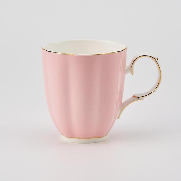  티로직 펌킨 골드림 머그컵 핑크 300ml 도자기 찻잔 커피잔