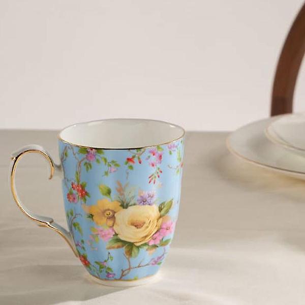  티로직 펌킨 골드림 머그컵 핑크 300ml 도자기 찻잔 커피잔