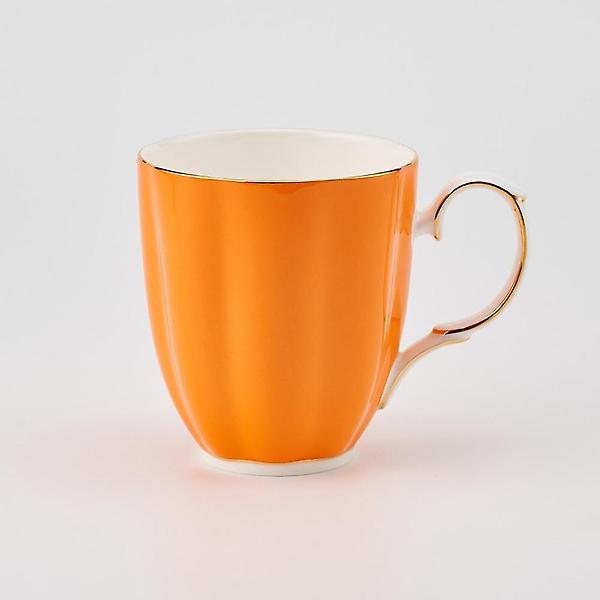  티로직 펌킨 골드림 머그컵 퍼시몬 300ml 도자기 찻잔 커피잔