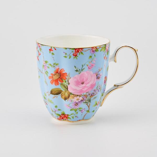  티로직 펌킨 골드림 머그컵 로얄로즈 300ml 도자기 찻잔 커피잔