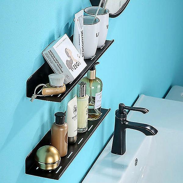  슈와츠코리아 무타공 욕실 철제 선반 일자형 60cm