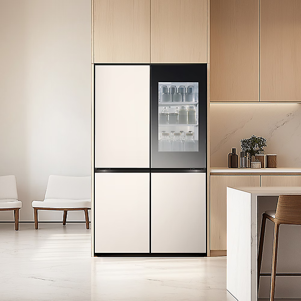 [LG전자/M626GBB332S] 디오스 오브제컬렉션 노크온 냉장고 Fit & Max 글라스 베이지