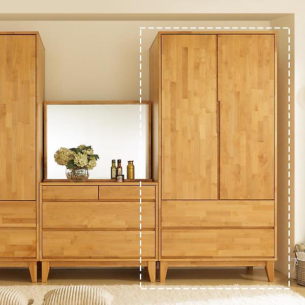  아이앤 리안엘다원목광폭2단서랍장롱WT