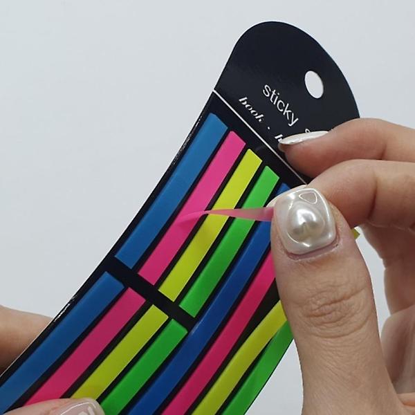  롱숏 붙이는 밑줄스티커 긴인덱스 형광