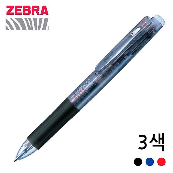  3색 제브라 사라사 0.5mm J3J2 블랙 중성펜
