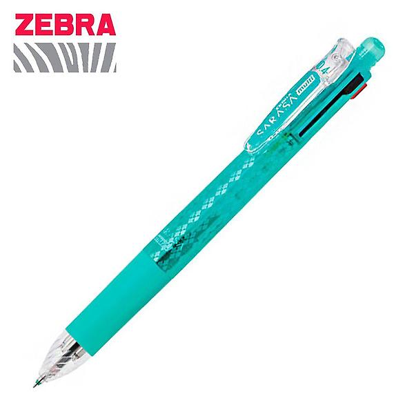  S 그린 제브라 사라사 0.4 샤프 블루 멀티펜 4색