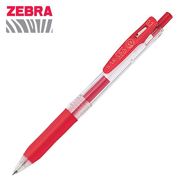  JJH15 레드 제브라 0.3 10개 중성펜 사라사