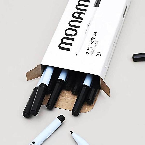 모나미 클래식 사인펜 흑 12개입 수성사인펜세트