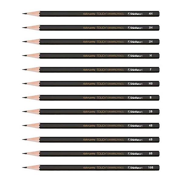  신한 연필 터치 드로잉 펜슬 F 12개입
