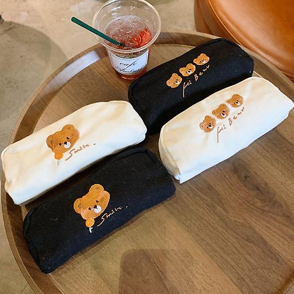  귀여운 곰돌이필통 곰돌이 자수 펜파우치 M12597