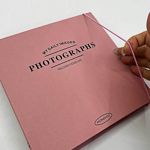  네컷 접착식 포토북 앨범 핑크 접착 사진첩 사진 앨범