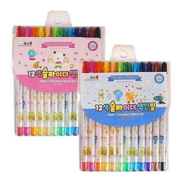  ibis 12색슬라이더색연필(FR) 블루 1박스 144개 10312