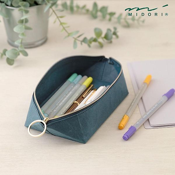  미도리 펜 파우치 네이비M 화장품파우치 펜트레이