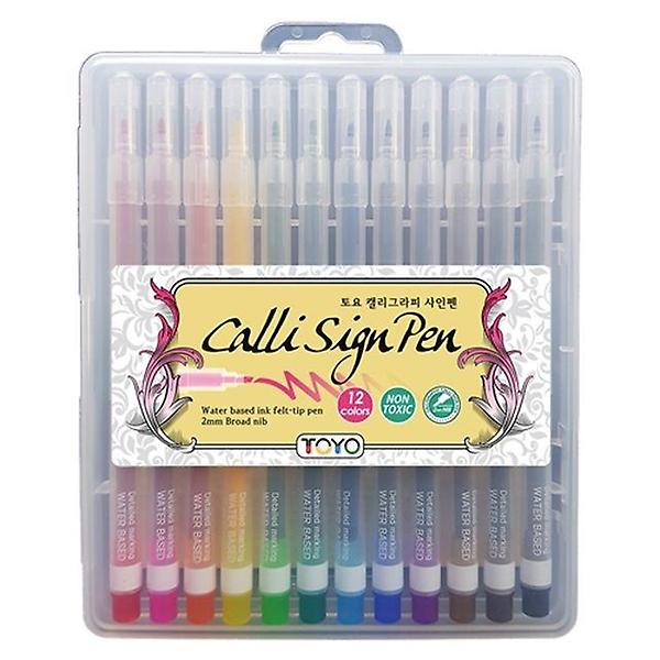  TOYO 캘리 싸인펜 12색