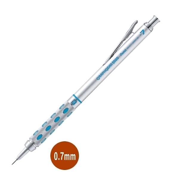  실버 샤프 0.7mm 필기구 그립 클립 펜슬 학용품