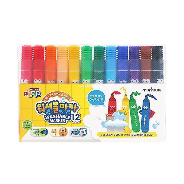  원뿔닙 12색 워셔블 마카 키즈 더존 수성 마카
