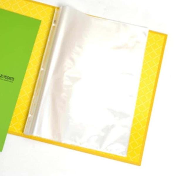  클리어 화일 주황색 A4 20매 보관 컬러 휴대용