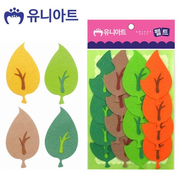  유니아트 (펠트) 나뭇잎 (소) (16pcs 50x90mm) (P0000CLX)