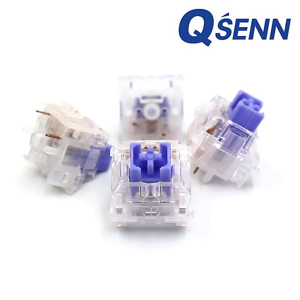  큐센 하이무 스위치 저소음 딥블루 5핀 리니어 [100개]