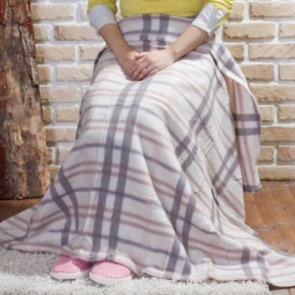  기모 160cm 포근이 체크 보온담요 항공담요 극세사담