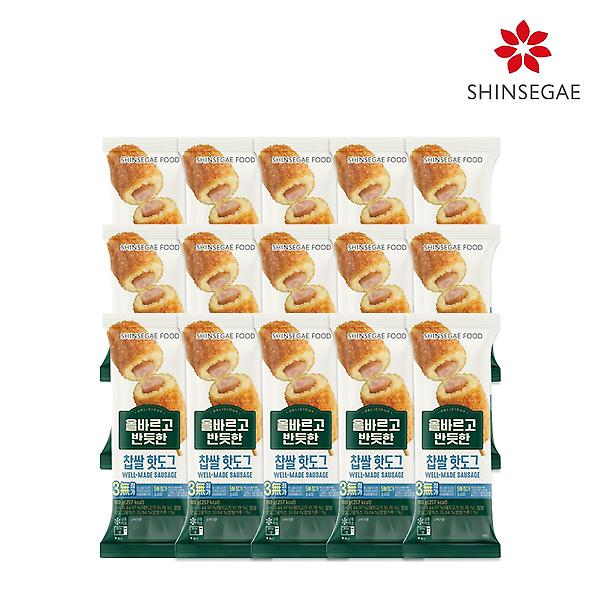  [올반] 올바르고 반듯한 찹쌀 핫도그 80g x 15봉(소비기한 25/09/25)