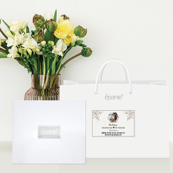  (답례품스티커제작)에빠니 유기농 허브차 힐링 선물세트(핑크)