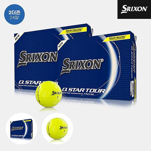  [2더즌 24알]던롭코리아 정품 스릭슨 Q-STAR 투어 5 골프볼[남여공용][옐로우][3피스]