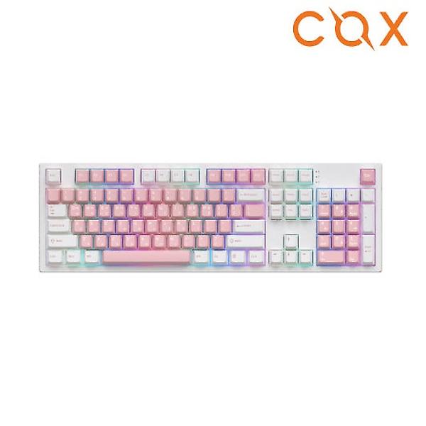  콕스 COX CSK105 VIA 저소음 유무선 게이밍 기계식 키보드 핑크 저소음피치 V3