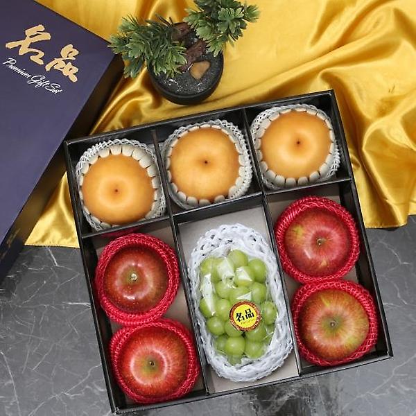  [자연예서] 명품 혼합 1호 과일선물세트(사과4+배3+샤인머스켓1)