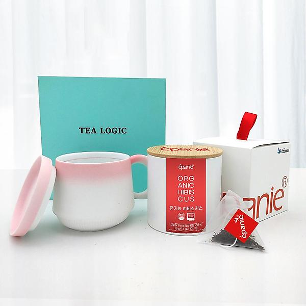  티로직 베리 머그컵+에빠니 클래식 유기농 허브차 10티백 선물세트