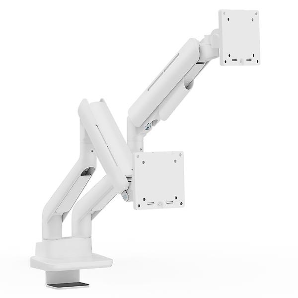  엔산 NH-25 고중량 가스스프링 듀얼 모니터암 화이트