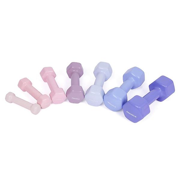  아이워너 PVC 뷰티 육각 덤벨 1.5kg 파스텔핑크 예쁜 여자 아령 헬스 홈트