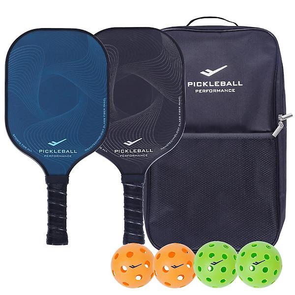  프로스펙스 파이버글라스 피클볼 라켓 2개입 세트 ( 패들 2개 + 실내용공 2개 + 실외용공 2개 + 전용가방 )
