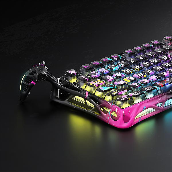  그라바스타 머큐리 V75 Pro 기계식 자석축 유선 키보드 - 네온 그래피티