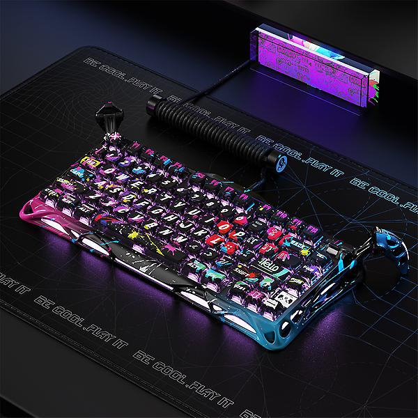  그라바스타 머큐리 V75 Pro 기계식 자석축 유선 키보드 - 네온 그래피티