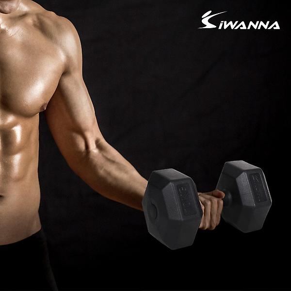  아이워너 맨즈 육각 아령 8kg 2개 세트 덤벨 헬스