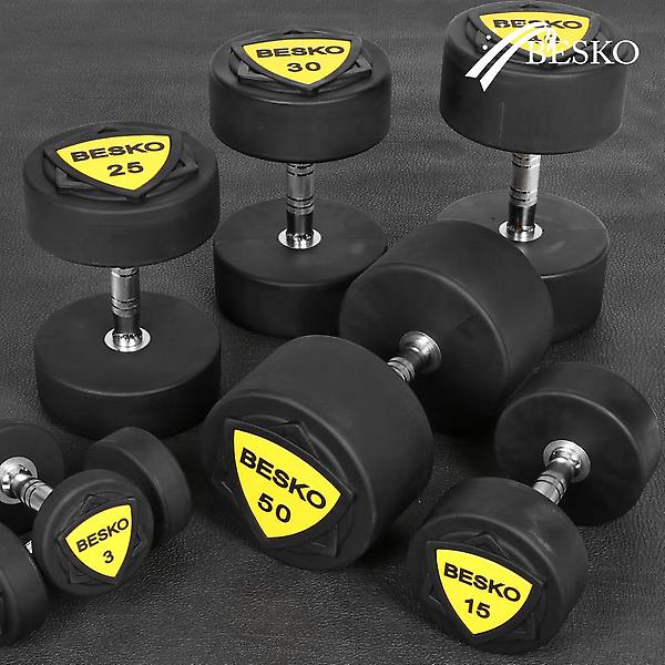  베스코 프리미엄 우레탄TPU덤벨 10kg 엠보싱그립