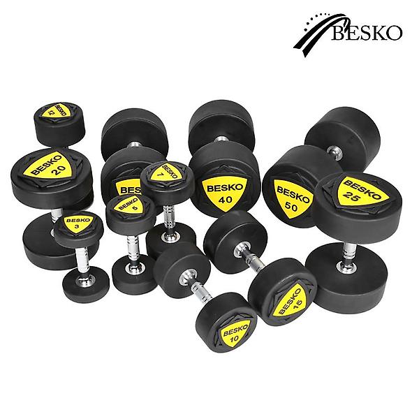  베스코 프리미엄 우레탄TPU덤벨 10kg 엠보싱그립