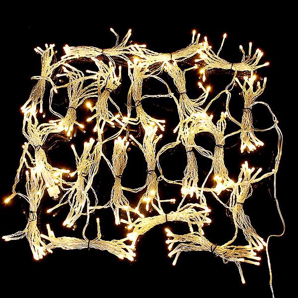  [은하수] 300구 투명선 LED 커튼 웜색 지니전구