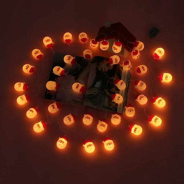  40구 LED 산타 가랜드 전구(웜색) 6M 크리스마스조명