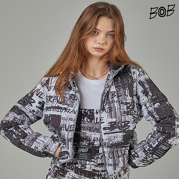 BOB 비오비 시즌 프린트 소매 탈부착 여성 다운 점퍼 G4W2JP510