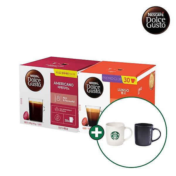 [돌체구스토] 30입 커피캡슐 3박스 (카페 아메리카노,룽고) 2종 택1 + 스타벅스 머그컵 랜덤증정