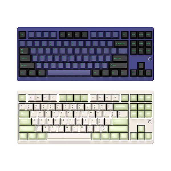  COX CF87 유선 무선 블루투스 기계식 키보드 네온메카바이올렛, 오렌지축