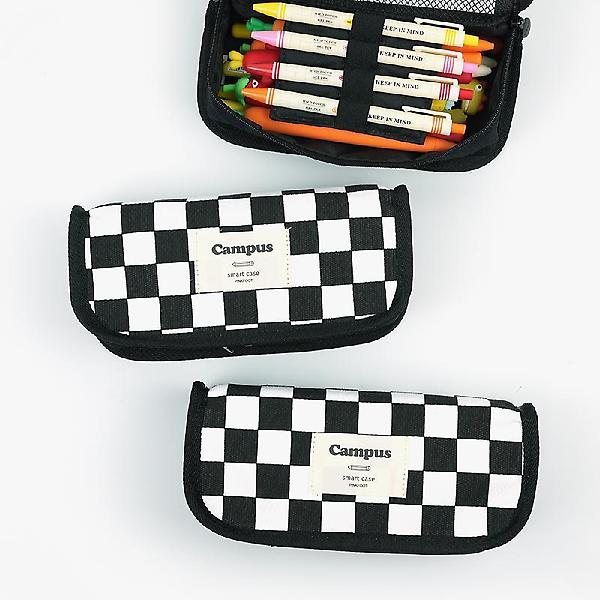  캠퍼스 파우치 케이스(체크)