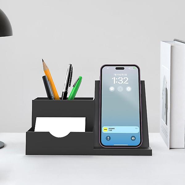  스마텍 무선 충전 거치대 데스크테리어 수납 펜꽂이 펜홀더 ST-CPH03