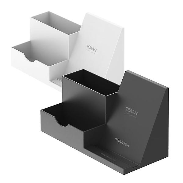  스마텍 무선 충전 거치대 데스크테리어 수납 펜꽂이 펜홀더 ST-CPH03