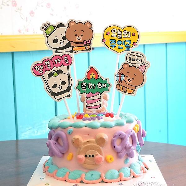  케이크 토퍼 4종세트