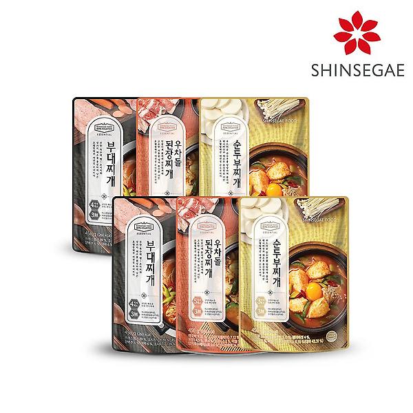  [신세계푸드] 호텔컬렉션 에센셜 찌개 6팩 (순두부2+부대2+된장2)